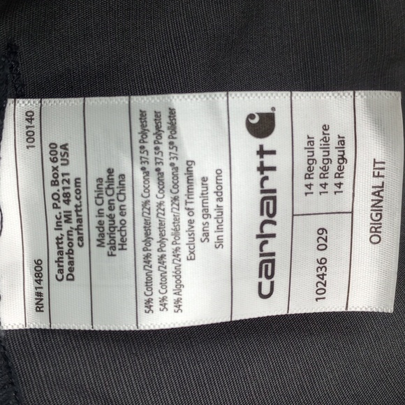 Carhartt Original Fit Force Extreme Pants Size 14 Regular Dark Gray - Picture 8 of 15